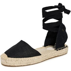 Soludos Womens Lauren Lace-Up Espadrille Noche Black 5-5.5 Medium