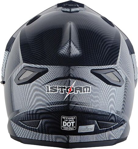 1Storm Youth Kids Dual Sport Dual Visor Motorcycle Motocross Off Road خوذة كاملة الوجه: HF802Youth in Saudi Arabia