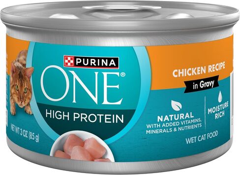 Purina ONE Natural High Protein Cat Food, True Instinct Tuna Recipe in Sauce - 3 oz. Pull-Top Can in Kuwait