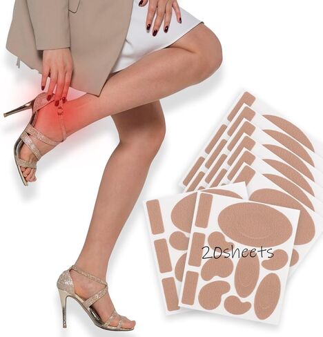 Moleskin for Blisters Feet, Adhesive Moleskin Padding, Moleskin Pads for Shoes, Toes, Heel | Blister Prevention and Reduce Friction - 12 Sheets (132 Pieces Total) in Kuwait