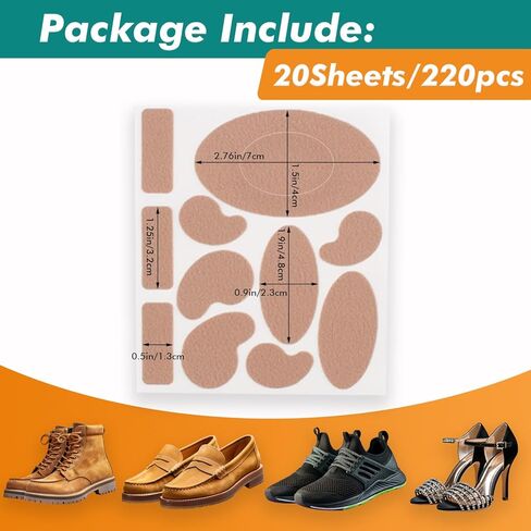 Moleskin for Blisters Feet, Adhesive Moleskin Padding, Moleskin Pads for Shoes, Toes, Heel | Blister Prevention and Reduce Friction - 12 Sheets (132 Pieces Total) in Kuwait