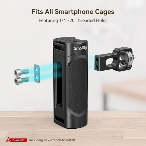 SmallRig Universal Smartphone Video Rig for iPhone for Samsung, Filmmaking Vlogging Rig Aluminium Alloy Phone Video Cage Grip with Cold Shoe Mount for Videomaker Videographer - 2791B in Saudi Arabia