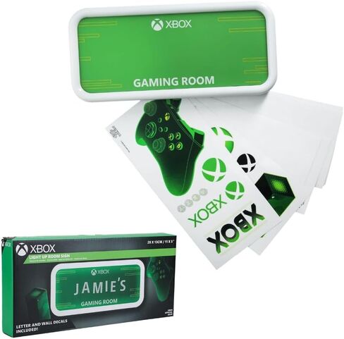 Paladone Xbox Light Up Gaming Room Sign, Customizable with Stickers, LED Hanging Decor for Wall or Door, Licensed Gift for Xbox Gamers in Saudi Arabia