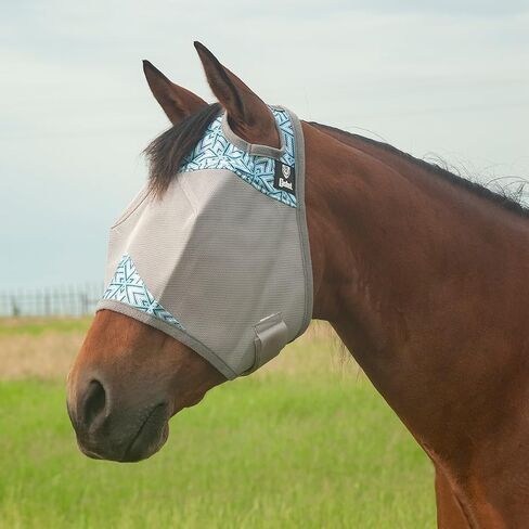 Cashel Crusader Standard Fly Mask No Ears or Nose,Gray,Horse in Kuwait