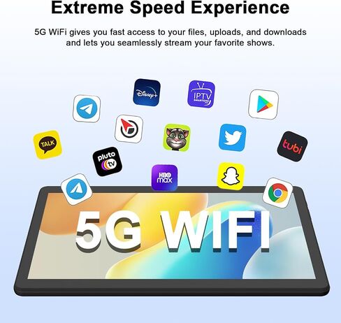 Android Tablet, 10 inch Tablets, 2GB+32GB Computer Tablet Support 512GB Expand, 2MP + 8MP Camera, IPS Screen, WiFi, Bluetooth, 6000mAh, Google GMS Certified Tableta Black in Saudi Arabia
