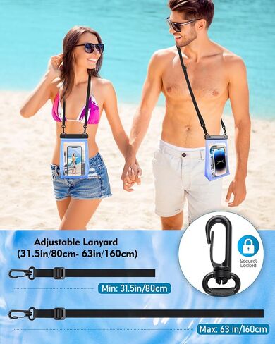 Large Capacity Waterproof Phone Pouch, Floating Dry Bag for iPhone 17 16 13 12 11 Pro Max Galaxy S22 S21 Waterproof Bag Sunscreen Glasses Storage Dry Pouch for Swimming Rafting Boating in Kuwait