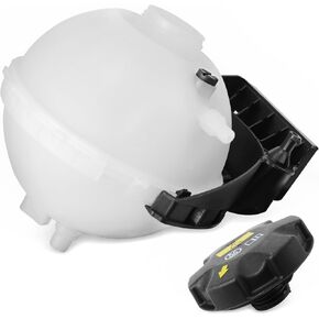 Expansion tank + cap for BMW 1,2,3,4,M3,M4 F20,F23,F22,F87,F34,F30,F31,F36,F33,F32,F80,F83,F82 Replacement# 17137642158,17117639020