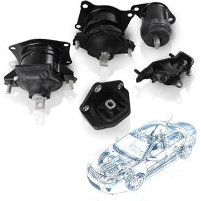 COPACHI Engine Mounts Set Compatible with Acura TL 3.2L 2004-2006 After-Market Parts, Engine Motor & Trans Mount Replace OE A4526 A4517 A4527 A4544 A4524