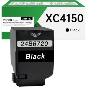 RAKUNI XC4150 XC4140 Black High Yeild Remanufactured Toner Cartridge 24B6720 Replacement for Lexmark XC4140 XC4150 Printer(1 Pack, Black)