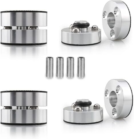 Tertullus 4 Pcs Speaker Isolation Feet Anti Vibration Pads with Stainless Steel Ball Speaker Pad Stand 39mm×24mm Aluminum Absorb Shock for Audio Speaker Amplifier HiFi Equipments(Black)… in Saudi Arabia
