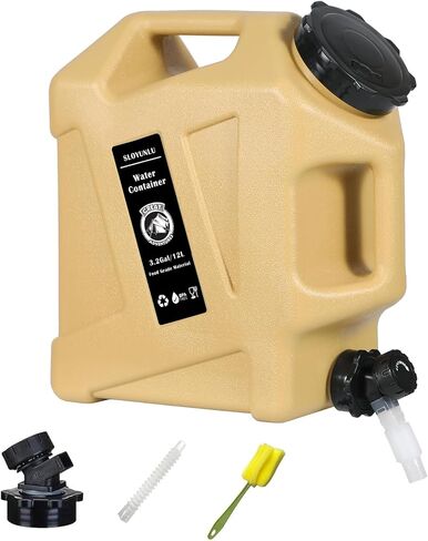 5 Gallon Water Jug, Water Storage Containers BPA Free for Camping, Large Capacity Water Tank with Spigot, Portable Emergency Water Storage for Household Water Outdoor Camping Self-Driving Tour in Saudi Arabia