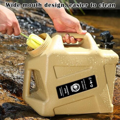 5 Gallon Water Jug, Water Storage Containers BPA Free for Camping, Large Capacity Water Tank with Spigot, Portable Emergency Water Storage for Household Water Outdoor Camping Self-Driving Tour in Saudi Arabia