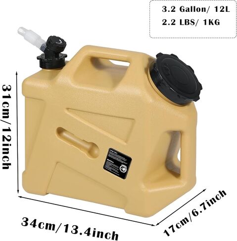 5 Gallon Water Jug, Water Storage Containers BPA Free for Camping, Large Capacity Water Tank with Spigot, Portable Emergency Water Storage for Household Water Outdoor Camping Self-Driving Tour in Saudi Arabia
