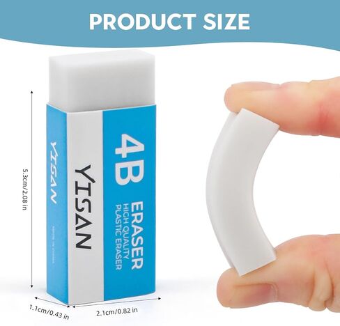 YISAN Erasers,8 Pack,Pencil Eraser,White Erasers Dust-Collecting,Single Line Dust for Drawing,71327 in Saudi Arabia