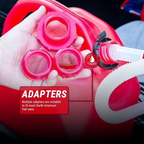 مضخة سيفون يدوية محمولة مقاس XL من TERA PUMP/مضخة علبة غاز XL، 3.2 جالون في الدقيقة، 1X محول علبة غاز للغاز/الديزل/الديزل /E85 والمزيد in Kuwait