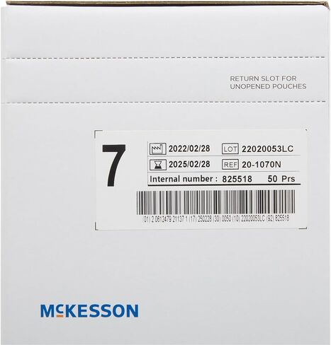 McKesson Perry Performance Plus Latex Surgical Gloves, Sterile, Powder-Free, Cream, Size 6.5, 50 Count, 4 Boxes, 200 Total in Saudi Arabia