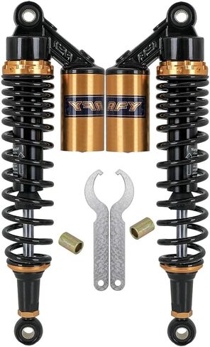 Hegeiis 360mm 14.17 inch 7mm Spring Universal Motorcycle Air Shock Absorber Rear Suspension ATV Quad Scooter Dirt Bike For CBR600 CBR400 CB500 YZF XC EXC XCF Silver Black in Saudi Arabia