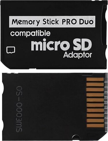Skywin Memory Stick Pro Duo Adapter - 2 Pack Card Reader for PSP Memory Card Duo Adapter, Easy-to-Use Card Holder Compatible with Playstation Card, Camera, or Handycam in Saudi Arabia