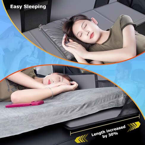 Kikosawa Non-Inflatable Folding Mattress for Tesla Model Y/3 Car Travel Rear Seat Mattress Extension Plate Camping Mattress Back Seat Increase Travel Trunk Space Sleeping Head Protection in Saudi Arabia