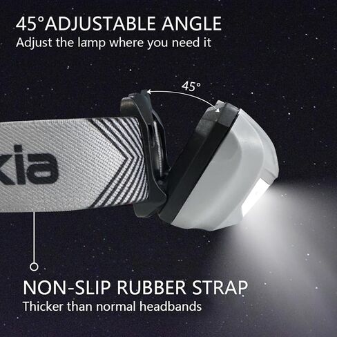 Vekkia Ultra Bright LED Headlamp-5 Lighting Modes,White & Red LEDs Head Lamp, Camping Accessories Gear. IPX6 Waterproof Headlight for Running,Cycling,Fishing,Hiking,Repairing. Batteries Included in Kuwait