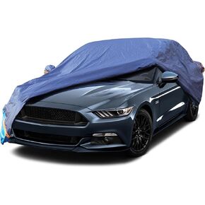 Tesla Model Y Car Cover Waterproof All Weather, 6 Layers Outdoor Full Exterior Cover Rain Sun UV Snowproof Protection with Zipper Cotton, Mirror Pocket and Charging Port