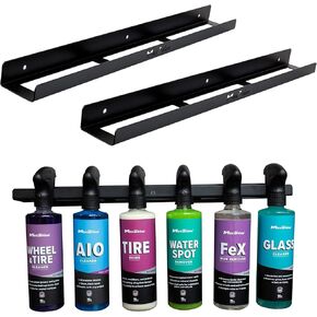 حامل زجاجة رذاذ Maxshine Trigger - يحمل ما يصل إلى 6 رشاشات (16oz) - منظم عالمي قوي وخفيف الوزن - سهل التركيب على الحائط لسهولة الوصول - إكسسوارات ومستلزمات مفصلة للغاية