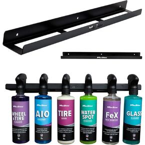 Maxshine Trigger Spray Bottle Holder - Holds up to 6 Sprayers (16oz) - Universal Sturdy, Lightweight Organizer - Easy Wall Mounting for Convenient Access - Ultimate Detailing Accessory and Supplies