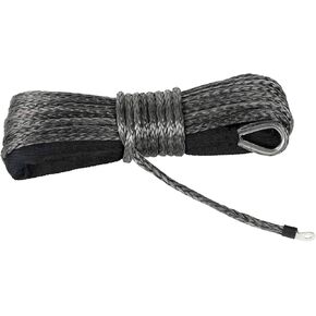 TYFYB 5/16" x 50' Synthetic Winch Rope 20000 LB Capacity Synthetic Winch Rope Line Cable W/Sheath Orange for ATV UTV