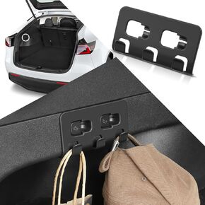 Upgrade Rear Trunk Hook for Tesla Model Y Tote Trunk Grocery Bag Hooks 5 Seater Model Y Interior Accessories(Black)