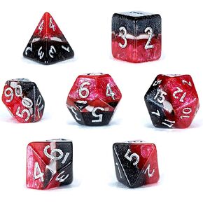 Gate Keeper Games Mighty Tiny Dice: Yin & Yang - مجموعة نرد مكونة من 7 قطع، مجموعة نرد لعب الأدوار