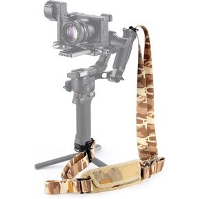 حزام الرقبة Neewer RS3 RS2 مع اثنين من قضبان الناتو وحلقات 1/4 بوصة على شكل حرف D لـ DJI RS3 Pro RS2 RSC2 Ronin SC Gimbal Stabilizer، طول قابل للتعديل لتخفيف التوتر وتقليل الوزن وحزام كتف ناعم، GA014