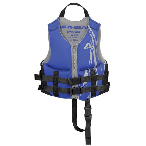Airhead Children's Swoosh Kwik-Dry Neolite Life Jacket, US Coast Goard Approved Type III Life Jacket, Fits Children 30-50lbs in Saudi Arabia