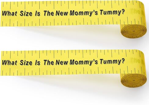2 Rolls 2 Inch x 150 Feet Baby Shower Measuring Tape Tummy Measure Belly Game Paper Belly Measuring Tape for Baby Shower Party Decorations Supplies (Brown) in Kuwait