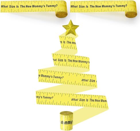2 Rolls 2 Inch x 150 Feet Baby Shower Measuring Tape Tummy Measure Belly Game Paper Belly Measuring Tape for Baby Shower Party Decorations Supplies (Brown) in Kuwait