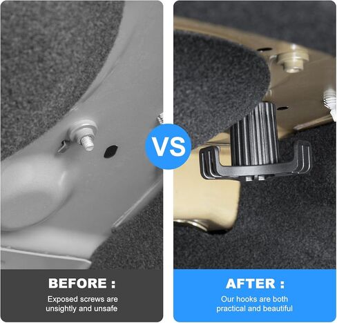 ترقية هوك الجذع الخلفي لطراز تسلا Y حمل الجذع حقيبة البقالة السنانير 5 مقاعد نموذج Y الملحقات الداخلية (أسود) in Kuwait