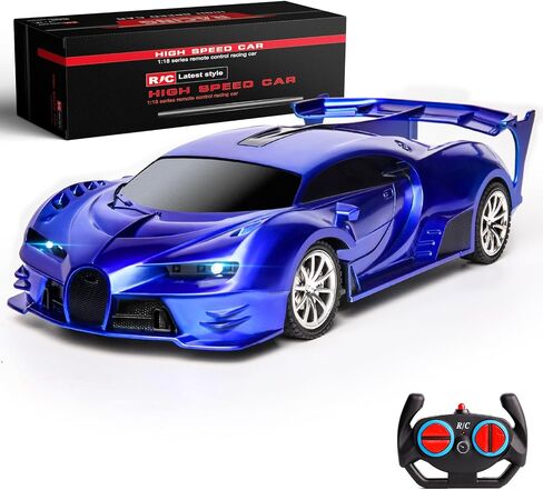 KULARIWORLD سيارة تحكم عن بعد 1/18 قابلة لإعادة الشحن عالية السرعة RC سيارات ألعاب للأولاد والبنات هواية سباق السيارات مع المصباح الأمامي هدايا عيد الميلاد للأطفال (أخضر أسود) in Saudi Arabia