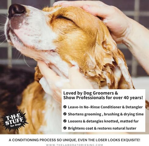 The Stuff Leave-In Dog Conditioner and Detangler Spray | 16oz Ready to Use | Perfect Solution for Managing Matted Dog Hair | Top Rated Dog Detangling and Dematting Spray in Saudi Arabia