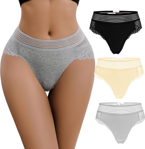 Avidlove Lace Panties for Women Sexy Underwear Cheeky Hipster Underwear Stretch Briefs 4 Packs in Saudi Arabia