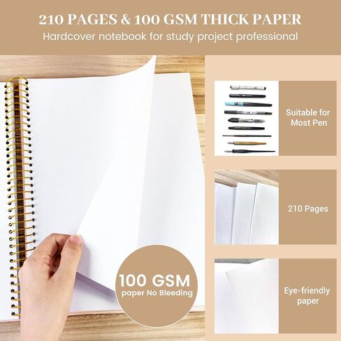 FLYING EAGLE 8.5 x 11 Large Graph Notebook Journal Spiral Graph Grid Notebook 210 Pages Hardcover Graph Notebook Engineering Paper Notebook Graphing Notebook for Men Women, Black in Kuwait