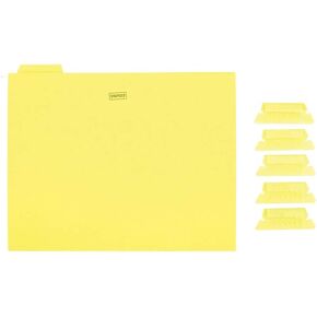 Staples 163519 Hanging File Folders 5-Tab Letter Size Yellow 25/Box (163519)