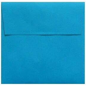 LUXPaper Square Invitation Envelopes | Peel & Press | 5" x 5" | Pool Blue | 80lb. Text | 50 Qty