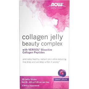 NOW Solutions, Collagen Jelly Beauty Complex, Sweet Plum Flavor, 10 Jelly Sticks