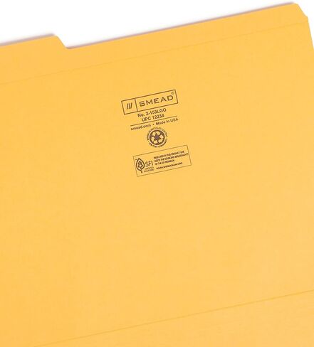 Smead File Folder, Reinforced 1/3-Cut Tab, Letter Size, Manila, 45 Per Box (10438) in Kuwait