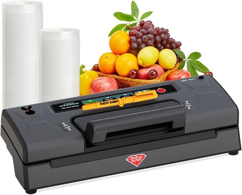 ماكينة سد الفراغات من روبيز باني، ماكينة سد الفراغات الغذائية مع خيارات تلقائية ويدوية، أوضاع جافة/رطبة، قطاعة مدمجة وتخزين الحقائب، تتضمن كيسين رول وخرطوم شفط الهواء ووسائد إغلاق احتياطية in Kuwait