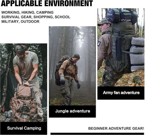 Mardingtop 35L Tactical Backpacks Molle Hiking daypacks for Camping Hiking Military Traveling Motorcycle(With Rain-cover) in Kuwait