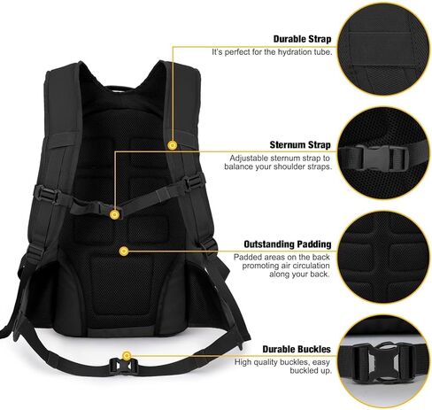 Mardingtop 35L Tactical Backpacks Molle Hiking daypacks for Camping Hiking Military Traveling Motorcycle(With Rain-cover) in Kuwait