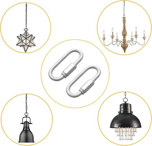 ECUDIS 10 Pack Heavy Duty D Shape Chain Locking M4 4MM Chain Quick Link Connector, Antique Brass in Saudi Arabia