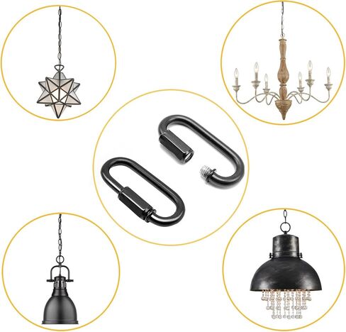 ECUDIS 10 Pack Heavy Duty D Shape Chain Locking M4 4MM Chain Quick Link Connector, Antique Brass in Saudi Arabia