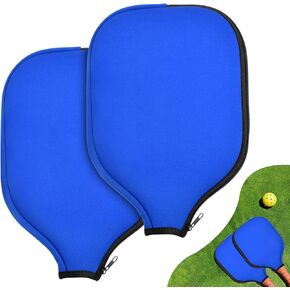 2 Pcs Pickleball Paddle Covers, Universal Case Size - 8.6 x 12.2 inches Zippered Racket Sleeve, Durable Neoprene Paddle Cover, Paddle Storage Bag for Most USAPA Standard (Black)