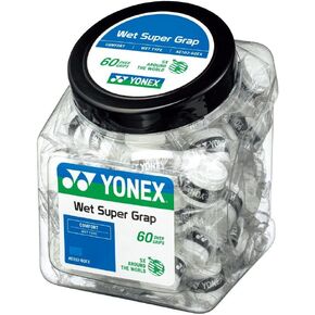 YONEX Super GRAP Tennis Overgrip 60 Piece Bucket, White